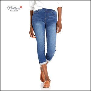 Pull On Ankle Jeans Super Soft High Rise Comfortable Denim